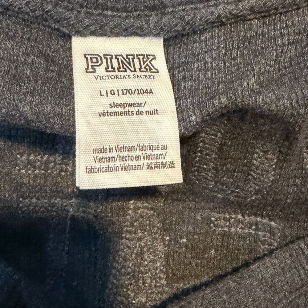 PINK VICTORIA’S SECRET Women’s Gray “Worlds Best Wrapper” Thermal One Piece Paja - Picture 4 of 9
